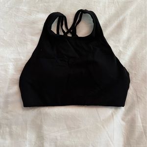Athleta cropped halter top with back detail
